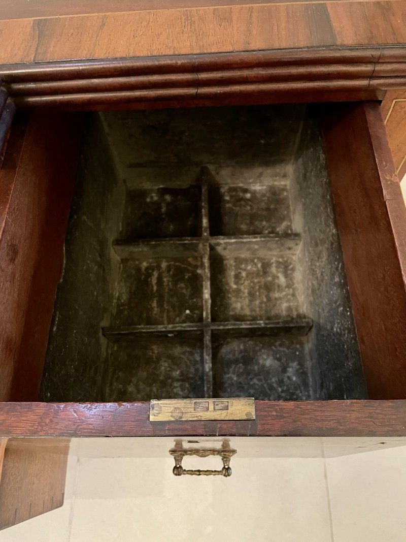 Fine Quality Antique Regency Brass Inlaid Mahogany Breakfront Sideboard - Image 15